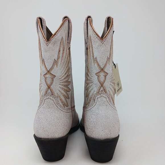 Ariat GOLDIE Western Boots Size 8 Distressed White NWT Cowboy Cowgirl Country - Picture 7 of 9